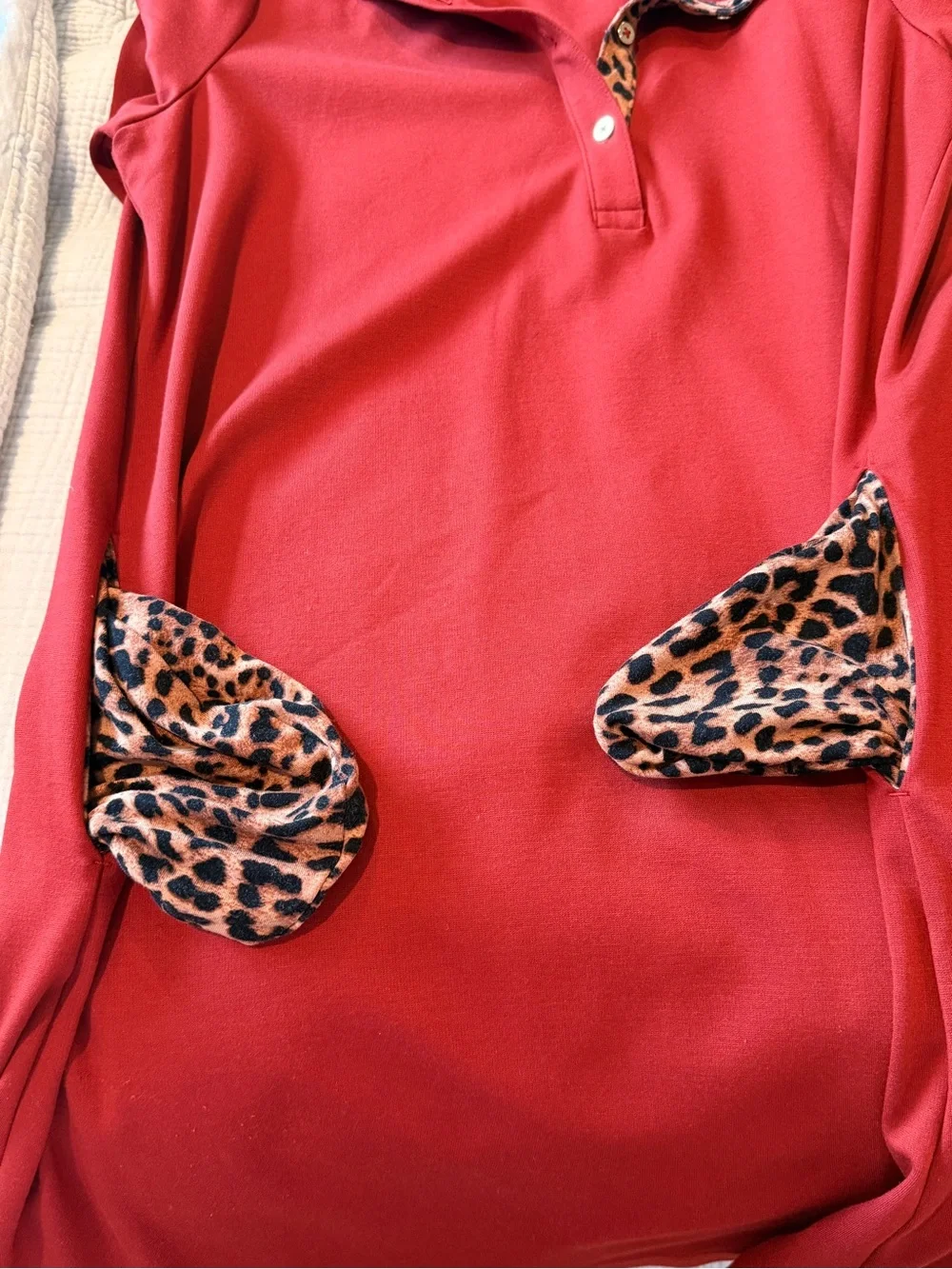 Chico's Polo Dress with Leopard Trim